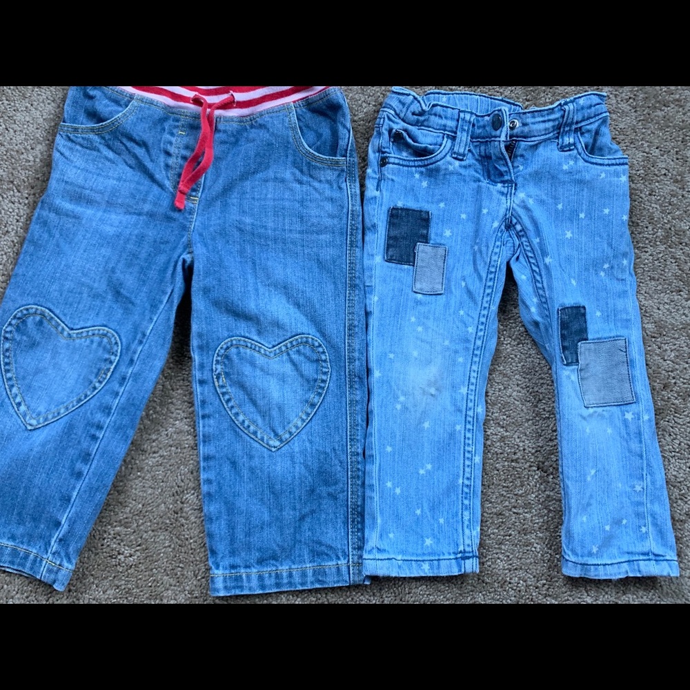 Mini boden and Hanna Anderson Jeans 2/3 and 3t
